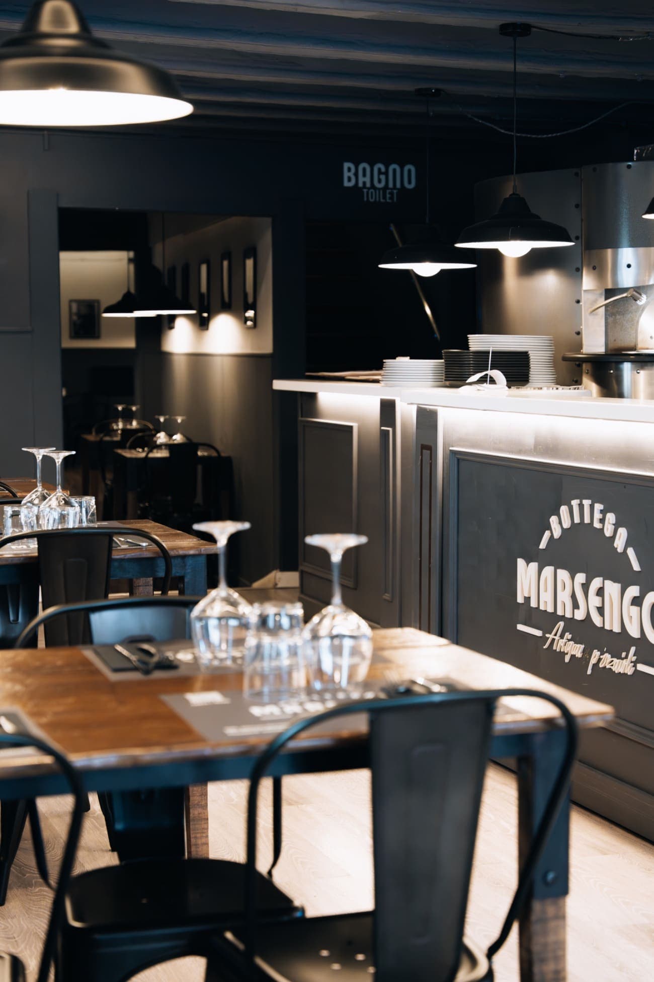 Pase de cocina del restaurante italiano Bottega Marsengo